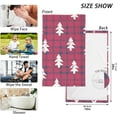 thumbnail image 3 of Dreamtimes Red Christmas Plaid Bath Hand Towel Soft Cotton Highly Absorbent Fingertip Towels for Bathroom Beach Kitchen Sports Gym Yoga Travel (2-Pieces Towel Sets, 28x16 inch), 3 of 7