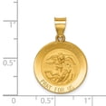 thumbnail image 2 of FJC Finejewelers 14 kt Yellow Gold Polished and Satin St Michael Medal Hollow Charm 21 x 18 mm, 2 of 6