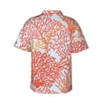 thumbnail image 3 of Balery Corals Print Men's Hawaiian Shirts Short Sleeve Beach Shirt Relaxed Fit Vacation Button Down Shirts-3X-Large, 3 of 9