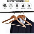 thumbnail image 3 of Quality Wooden Hangers - Slightly Curved Hanger 80 Pack Sets - Solid Wood Coat Hangers with Stylish Chrome Hooks - Heavy-Duty Clothes, Jacket, Shirt, Pants, Suit Hangers (Natural, 80), 3 of 5