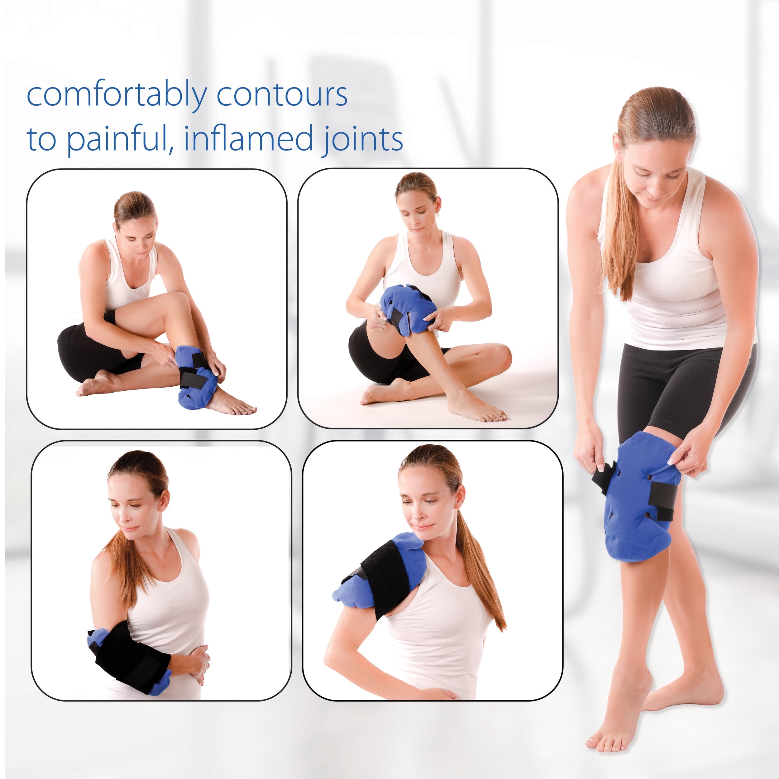 Swede-O Joint Wrap Intense Cold Therapy Pack Flexible for Knee, Shoulder, Elbow & Ankle Includes Compression Strap - Made in the USA
