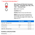 thumbnail image 2 of Water Pump and Alternator Accessory Drive Belt - Compatible with 1989, 1991, 1993 - 1996 Geo Prizm 1994 1995, 2 of 2