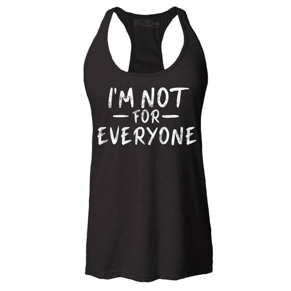 Shop4Ever Women's I'm Not for Everyone Racerback Tank Top X-Large Black