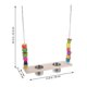 thumbnail image 2 of Bird Feed Swing Colorful Parrot Swing Toy for Bird Cage Indoor Use Wooden Stainless Steel Multi Function 1Pcs, 2 of 5