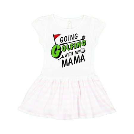 

Inktastic Going Golfing with my Mama- kids golf Gift Toddler Girl Dress