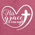 thumbnail image 5 of Wild Bobby His Grace Is Enough Heart Inspirational/Christian Men Long Sleeve Shirt, Vintage Heather Red, XX-Large, 5 of 5