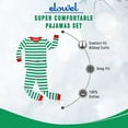 thumbnail image 6 of Elowel Family Matching Christmas Pajamas - Striped Pajama 2-Piece Gift Set, 6 of 11