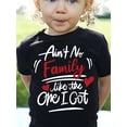 thumbnail image 1 of Camiseta para niña 100 % algodón con estampado de letras "No hay familia como la que tengo", 1 of 6