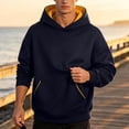 thumbnail image 3 of Stamzod Hoodies for Men Fall Winter Long Sleeve Fleece Lined Sweatshirt Casual Loose Athletic Pullover Hoodie Sweatshirts with Pocket, 3 of 10