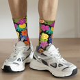 thumbnail image 6 of Logiee Hawaiian Style Print Adult Socks for Men & Women,Calf Socks, Ankle Socks,Boots Socks,Breathable Casual Sock,Unisex Crew Socks, 6 of 6