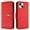 Red, variant on for iPhone 15 Wallet Case, Elegant Card Holder Cash Slot PU Leather Kickstand Wrist Strap Wallet Shockproof Protective Flip Women Girls Case Cover for iPhone 15, Black