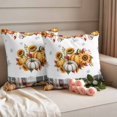 thumbnail image 2 of Fall Pumpkins Outdoor Waterproof Pillow Covers, Thanksgiving Maple Leaf Sunflower Decorative Square Throw Pillowcase Sofa Cushion Sham for Patio/Couch/Chair, 26"x26" 2 Pack, 2 of 8