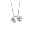 thumbnail image 2 of Delight Jewelry Silvertone Large Mother of the Bride Heart Silvertone Script Initial Disc - F - Charm Necklace, 20"+3", 2 of 4