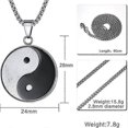 thumbnail image 2 of Yin And Yang Gossip Figure Necklace Titanium Steel Necklace Popular Jewelry---Product code 45041, 2 of 2
