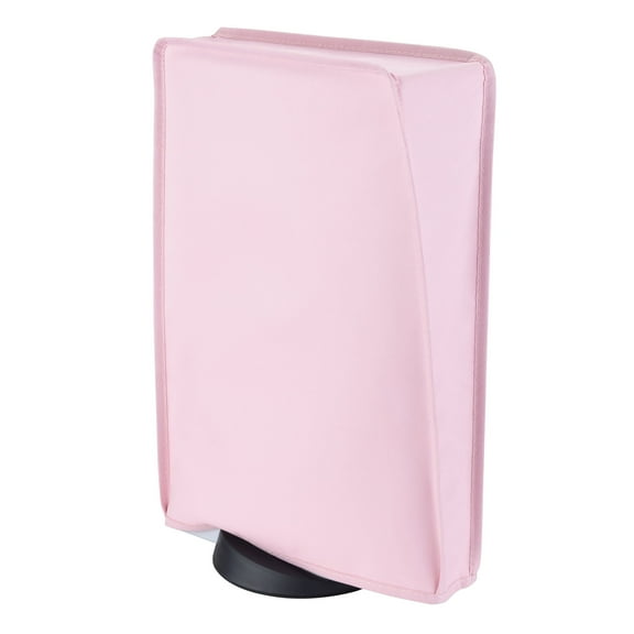 PlayVital Standing Nylon Dust Cover for PS5, Anti Scratch Waterproof Cover Sleeve for PS5 Digital Edition & Disc Edition - Cherry Blossoms Pink