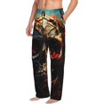 thumbnail image 2 of Yiaed Artistic Flower Butterfly Skull Print Men's Lounge Pants, Loose PJ Bottoms, Long Pajama Pants for Men-XX-Large, 2 of 5