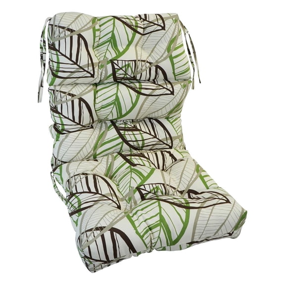 Blazing Needles 920X42BF-S1-OD-080 20 x 42 in. Polyester Outdoor Tufted Chair Cushion, Calm Palm