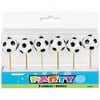 Soccer Ball Pick Candles (6ct)
