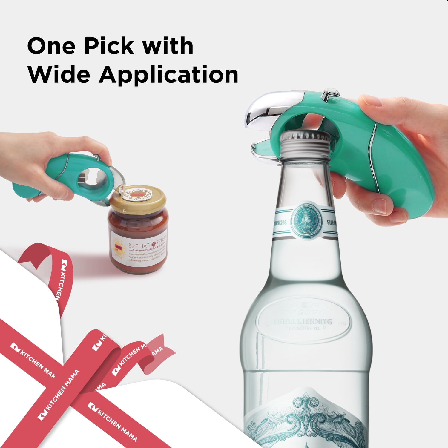Kitchen Mama One Touch Electric Can Opener and 6-in-1 Multifunction Opener Gift Set