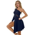 thumbnail image 5 of CHICTRY Womens Ballet Lyrical Dance Wear One Shoulder Asymmetrical Modern Dance Dress, 5 of 7