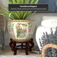 thumbnail image 3 of Red Lantern Large 20" Satsuma Birds & Flowers Porcelain Fishbowl Planter, 3 of 7
