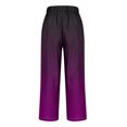 thumbnail image 4 of CheerKidz Straight Pants for Women's High Waist Stretch Casual Button Dress Pants Business Work Ankle Length Trousers with Pockets(Purple#1,M), 4 of 5