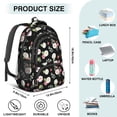 thumbnail image 5 of Pioneer Flower Floral Print Pattern Backpack for School, Cute School Bag with Adjustable Shoulder Straps and Padded Back, 16.9"x12.6"x5.9", 5 of 5