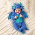 thumbnail image 6 of UACY Baby Boys Girls Dragon Hooded Jumpsuit with Wings Plush One Piece Romper for Halloween Dress Up Winter Warm Soft Casual Wear, 6 of 9