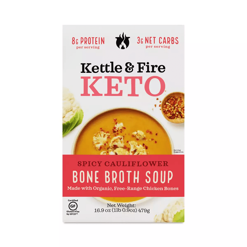 Kettle and Fire Organic Gluten Free Spicy Cauliflower Bone Broth Soup