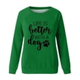 thumbnail image 4 of Women Crewneck Pullover Tops Life is Better with Dogs Sweatshirt Trendy Dog Paw Graphic Dog Mama Shirt Dog Lovers Gift, 4 of 4