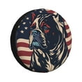 thumbnail image 1 of Fotbe Patriotic Bulldog Art Funda de Llanta de Repuesto con Estampado, Engrosada, Ajuste Universal para Jeep, Remolque, RV, SUV, Camión-14 inch, 1 of 6