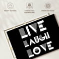 thumbnail image 6 of Elephant Stock Live Laugh Love Typography Ii Wall Art - Horizontal Canvas Wall Art - Living Room Wall Decor - Inspirational And Typography Canvas - Black And White Decor - 45" x 30", 6 of 8