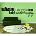 thumbnail image 1 of Custom Wall Decal Motivation Is What Gets You Started Habit Is What Keeps You GoingÃ¢â‚¬Â¦ Inspirational Quote Vinyl Wall 17x80", 1 of 1