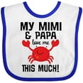 thumbnail image 3 of Inktastic Mimi and Papa Love Me Crab Boys or Girls Baby Bib, 3 of 4