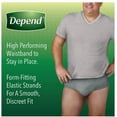 thumbnail image 2 of Depend Fit-Flex Men's Maximum Adult Incontinence Underwear, XL, Grey, 36 Count, 2 of 3