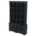 thumbnail image 3 of Estantería para casa de muñecas, accesorios de mobiliario, juego de simulación, decoración, armario versátil, mini estantería para casa de muñecas Negro, 3 of 5