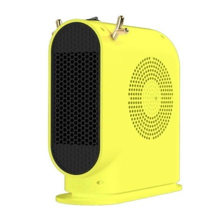 

Trianu Portable Electric Space Heater 500W Natural Wind Fast Heating Small Space Heater with Overheat Protection for Bedroom Office Room Desk and Indoor Use (Yellow)