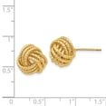 thumbnail image 2 of 14K Yellow Gold Polished & Twisted Love Knot Post Earrings, 2 of 2