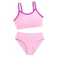 thumbnail image 5 of HAJWOH Bathing Suits for Girls Fashion Summer Teen Tankini Swimsuit Two Piece Adjustable Strap Cut Out Color Block Swimwear, 5 of 6