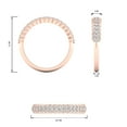 thumbnail image 5 of CARATS FOR YOU 1/2 cttw White Natural Diamond In 14K Rose Gold Plated Women's Weddings Band Rings (0.52 Carat, I-J Color, I2-I3 Clarity), Ring Size-5.5, 5 of 7