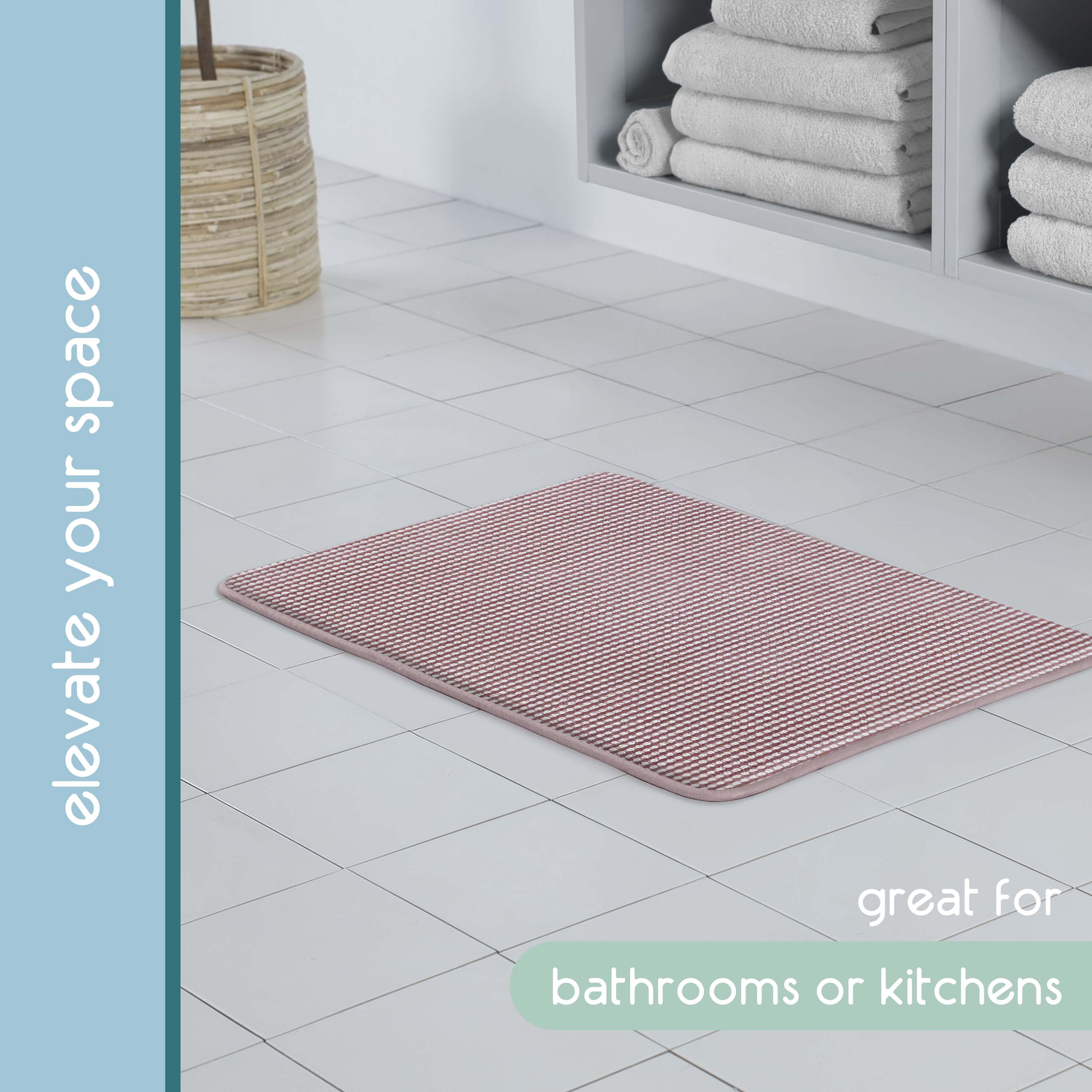 Vellux Bliss Memory Foam Bath Rug, 20" x 30", Berry