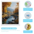 thumbnail image 3 of Diamond Art Kit for Adults, Sunlit Autumn River Landscape Diamond Painting for Adults Beginners, 5D DIY Diamond Art Painting Kits, Colorful Diamond Painting Craft for Home Decor 12x16, 3 of 7