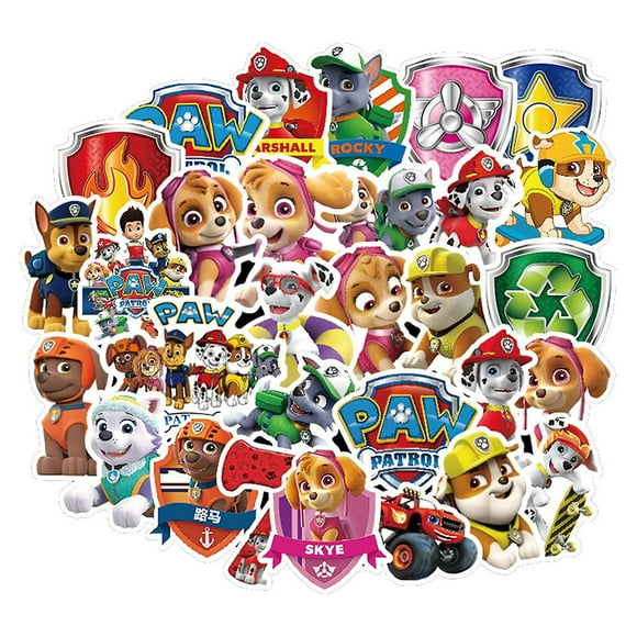 50pcs Paw Patrol Stickers For Luggage Phone Water Bottle Waterproof Stickers