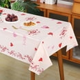 thumbnail image 5 of Hvmvliv Valentine's Day Tablecloth with Romantic Heart Patterns - Plastic Material for Wedding Anniversary Parties and Easy-Clean Decor Pink, 5 of 6