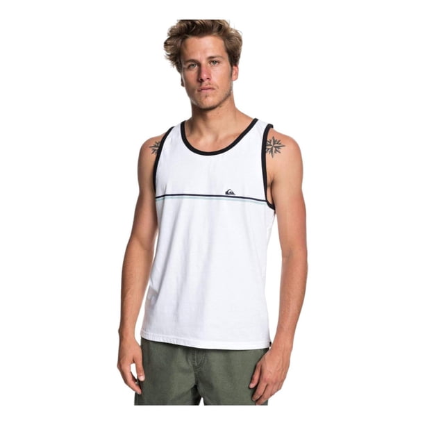 Playera Quiksilver Hombre Aussie Stripe Blanco Casual AQYZT05949WBB0