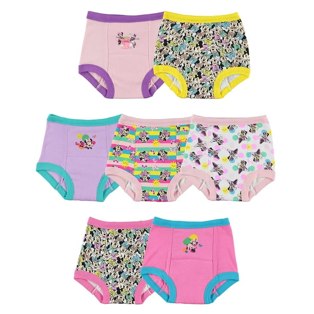 Ropa interior para ir al baño de Disney Minnie Mouse para niñas 3T, paquete de 7