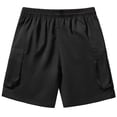 thumbnail image 6 of Cargo Shorts for Men Summer, Men's Loose Fitting Athletic Casual Pants And Sportswear Pants, Black 2XL, 6 of 8
