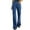 Blue, variant on Ahdbta Women's High Waisted Jeans Vintage Distressed Washed Straight Leg Denim Pants Trendy Slit Hem Skinny Jeans with Pockets