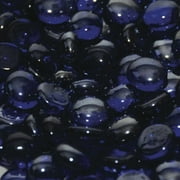 American Fire Glass Fire Glass Beads, 1/2 Inch, Royal Blue Luster, 10 Pounds