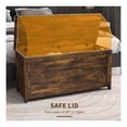 thumbnail image 6 of Storage Cabinet Brown, Wooden Trunk Chest - Multifunctional Ottoman with Hinged Lid - Entryway Shoe Storage, Living Room Coffee Table, Playroom Box as picture, 6 of 6
